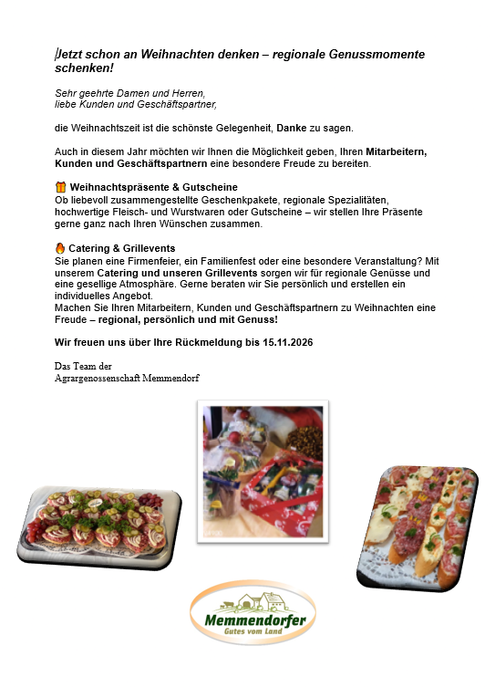 Jetzt schon an Weihnachten denken! Jetzt schon an Weihnachten denken!